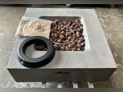 Green Patio 35” x 35” Gas Square Outdoor Firepit *NIB