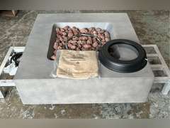 Green Patio 35” x 35” Gas Square Outdoor Firepit *NIB