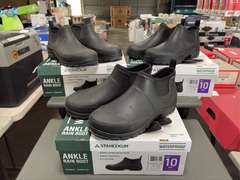 (3) Pairs Staheekum Ankle Waterproof Rain Boots -Men’s Black Size 10-