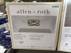 Allen Roth Castine Outdoor Wall Lantern & Allen Roth 13” LED Flushmount Light