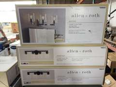 Allen Roth Benton 3-Light Vanity Bar, (2) Emerson 4-Light Vanity Bars