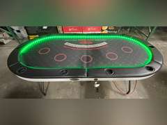 Barrington 10-player Poker Table w/ LED Lights & Cover *NIB/Open Box