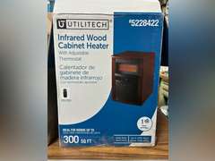 Style Electric Fireplace Log Ser 20.5” & Utilitech Infrared Cabinet Heater w/ Thermostat