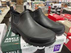 (3) Pairs Staheekum Ankle Waterproof Rain Boots -Men’s Black Size 10-
