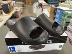 (4) Pairs Cushion Slide Ons -Unisex Black Sizes M/ L/ (2) XL-