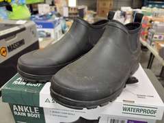 (3) Pairs Staheekum Ankle Waterproof Rain Boots -Men’s Black Size 10-