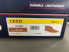 (4) Pairs IZOD Palmer Lace Up Chukka Boots -Men’s Brown Size 8-
