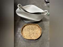 Artesa Rope Belly Basket & Wicker Basket