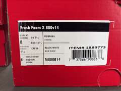 (2) Pairs New Balance Fresh Foam Running Shoes -Men’s Black/White Size 8 & 9- *NIB