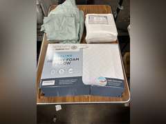 HOTEL King Size 6-Pc Egyptian Cotton Sheet Set w/ Aqua Green Sheet Set and Tempur Pedic Cooling Pill