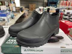 (3) Pairs Staheekum Ankle Waterproof Rain Boots -Men’s Black Size 10-