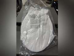 Project Source Round Toilet Seat-Oak Finish, & American Standard Mighty Tuff Elongated Toilet Seat- White