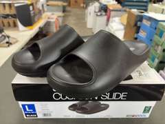 (4) Pairs Cushion Slide Ons -Unisex Black Sizes M/ L/ (2) XL-