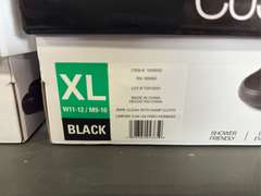 (4) Pairs Cushion Slide Ons -Unisex Black Sizes M/ L/ (2) XL-