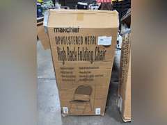 4-Pack Maxchief Upholstered Metal High Back Folding Chairs