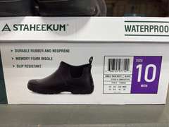 (3) Pairs Staheekum Ankle Waterproof Rain Boots -Men’s Black Size 10-