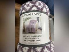 Blue Body Pillow with (2) Casual Living Super Soft Plush Throw