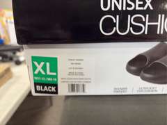 (4) Pairs Cushion Slide Ons -Unisex Black Sizes M/ L/ (2) XL-