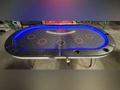 Barrington 10-player Poker Table w/ LED Lights & Cover *NIB/Open Box