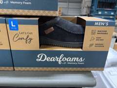 (3) Pairs Dearfoam Clog Style Slip Ons -Mens Black Size Large 11/12-