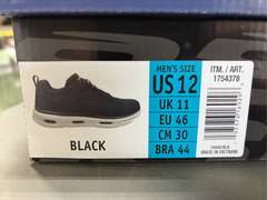 (2) Pairs Sketchers Arch Comfort/Glide Comfort Running Shoes - Men’s Black & Gray Size 12 - *NIB
