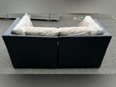 TK CLASSICS BLACK WICKER 2-PIECE SECTIONAL SOFA *NIB