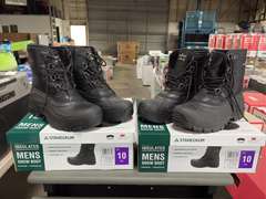 (2) Pairs Staheekum Waterproof Snow Boots -Men’s Black Size 10-