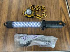 Assorted Tool Bags/ Knee Pads & Lights