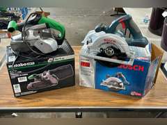 Metabo HPT 3” x 21” Belt Sander & Bosch 18v 6-1/2 In Circular Saw