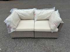 TK CLASSICS LIGHT BROWN 2-PIECE SECTIONAL SOFA *NIB