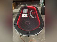 Barrington 10-player Poker Table w/ LED Lights & Cover *NIB/Open Box