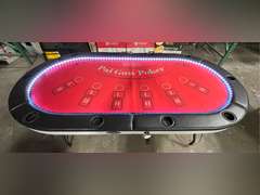 Barrington 10-player Poker Table w/ LED Lights & Cover *NIB/Open Box