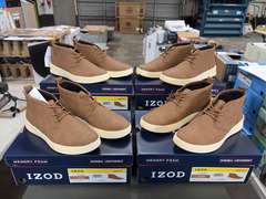 (4) Pairs IZOD Palmer Lace Up Chukka Boots -Men’s Brown Size 8-