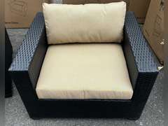 (2) TK CLASSICS BLACK WICKER PATIO CHAIRS *NIB