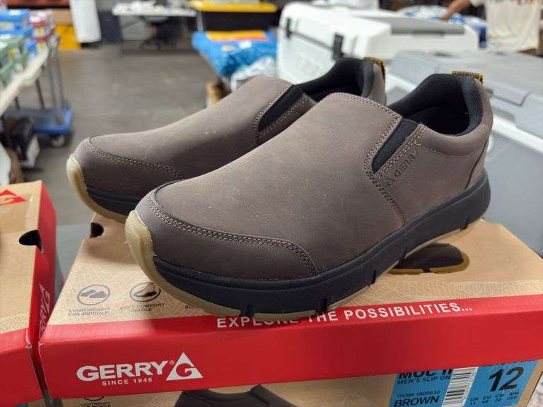(2) Gerry Moc II Men’s Slip On (Brown Size 12 & Black Size 12)