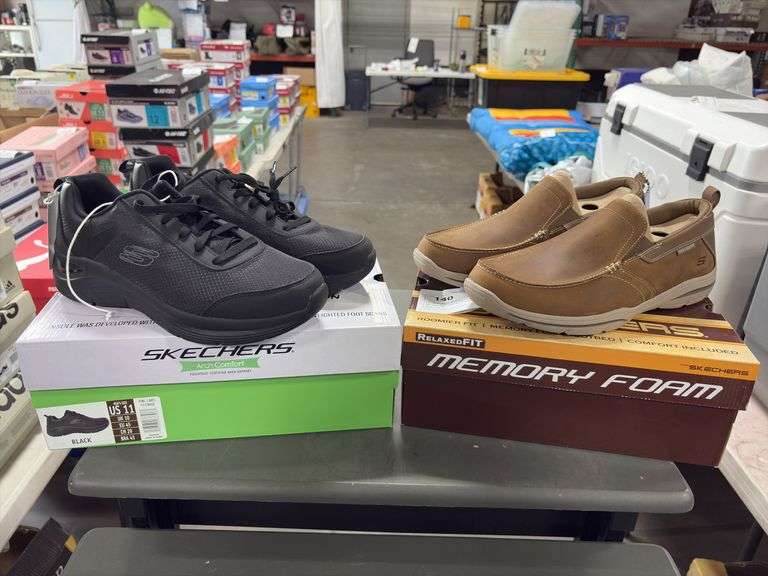(1) Sketchers Relaxed Memory Foam Loafer (Brown Size 11) & (1) Arch Comfort (Black Size 11)