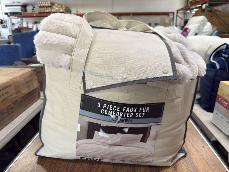 Frye 3pc Queen Comforter Set - Cream