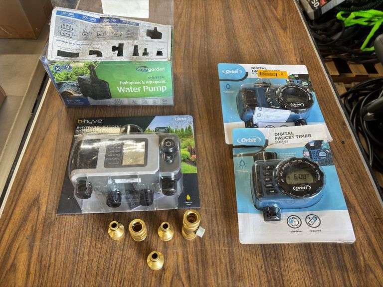 (2) Orbit Digital Faucet Timers & B-Hyve Bluetooth Hose Faucet Timer