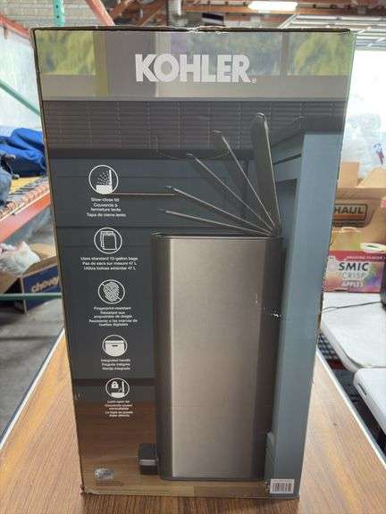 Kohler 13gal Stainless Steel Step Trash Can