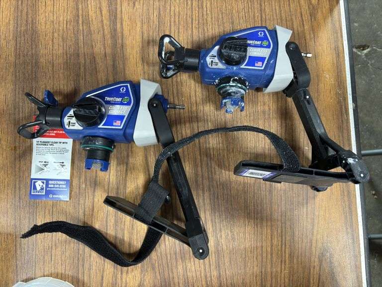 (2) Graco TrueCoat 360 Cordless Connect Paint Guns