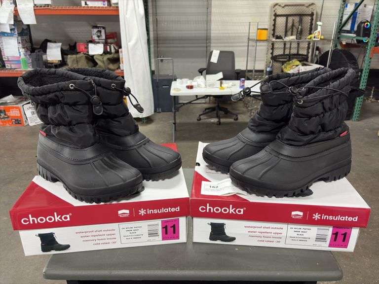 (2) Chooka Women’s Waterproof Insulated Snow Boots (Black Size 11)