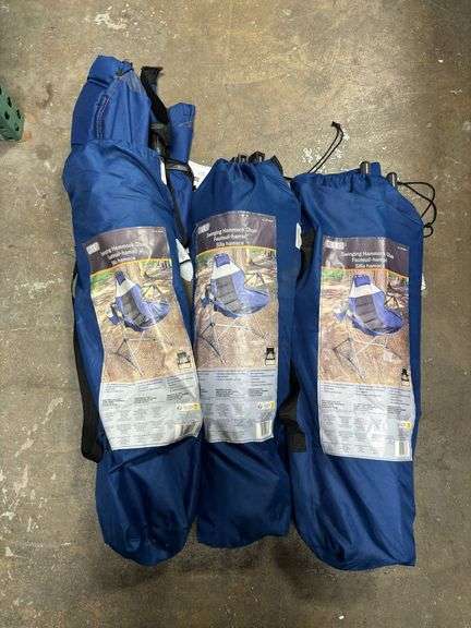(3) Rio Folding Swinging Hammock Chair w/ Footrest