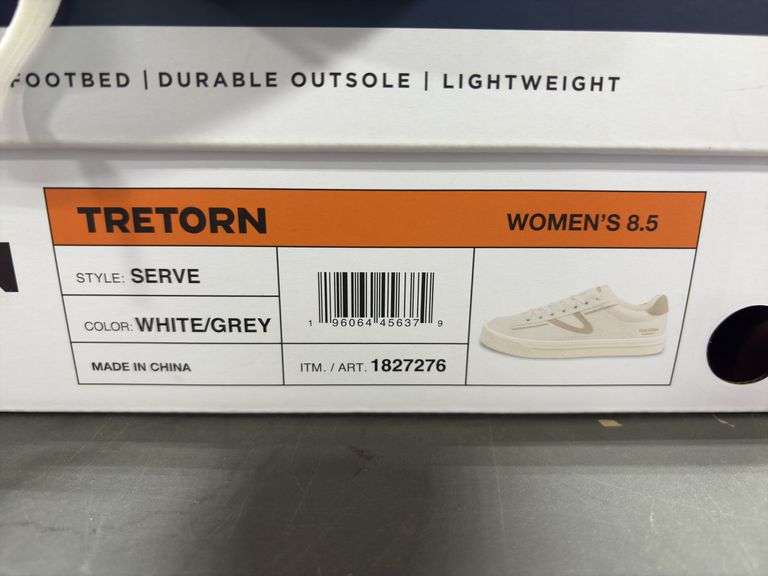 (2) Tretorn Women’s ‘Serve’ Memory Foam Sneakers (White Size 8.5)