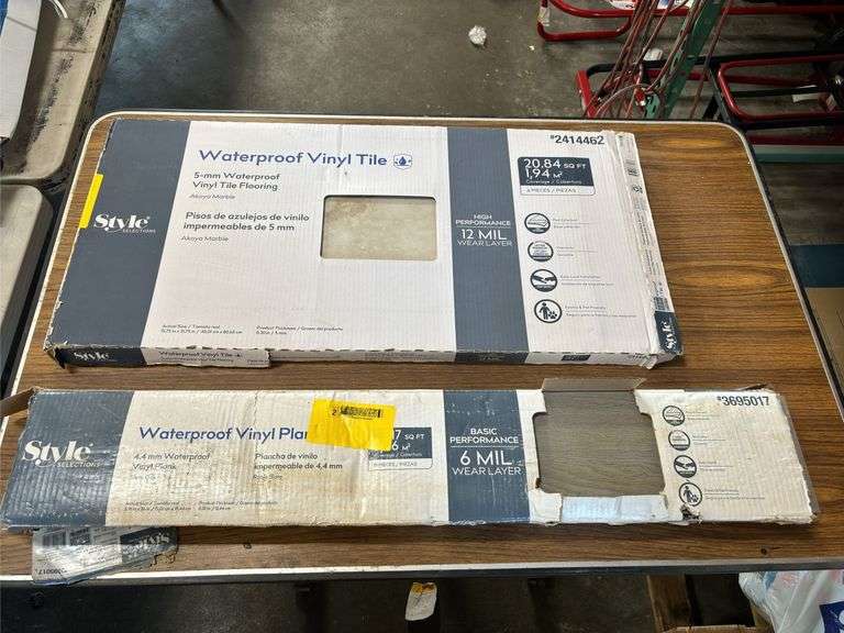 Style Selections Waterproof Vinyl Tile Flooring & Waterproof Vinyl Plank Flooring