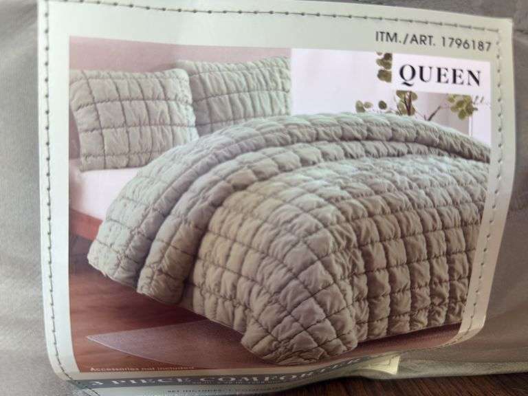 BHF 3pc Queen Comforter Set - Green