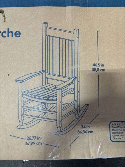 Style Selections Porch Rocker - White