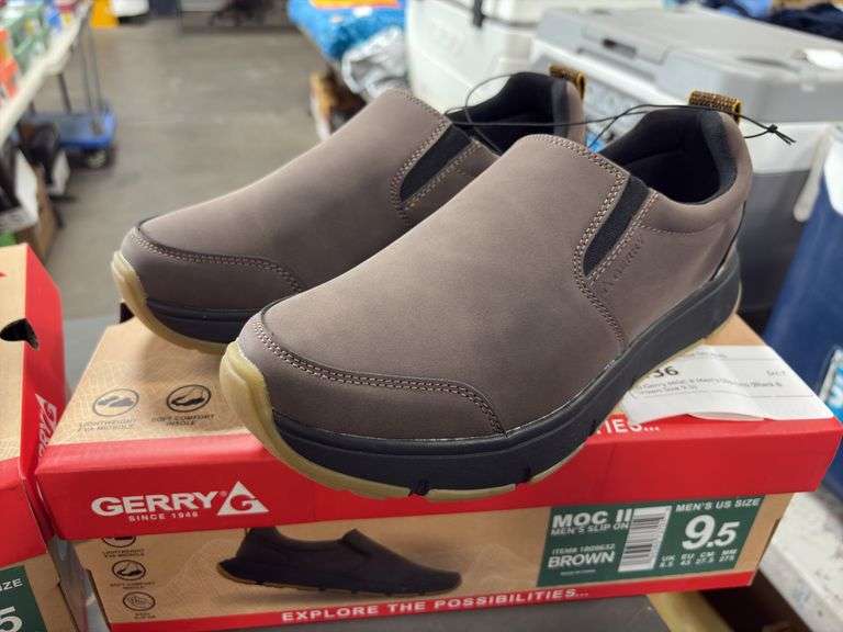 (3) Gerry MOC II Men’s Slip Ons (Black & Brown Size 9.5)