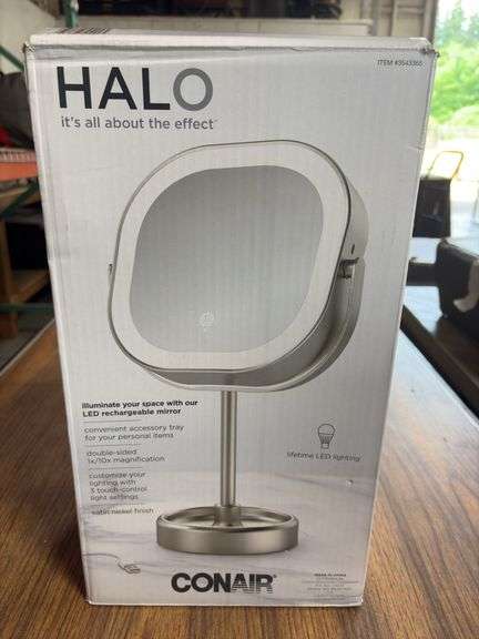 Conair Halo LED Double-Sided 1x/10x Vanity Mirror