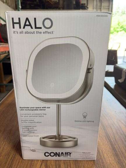 Conair Halo LED Double-Sided 1x/10x Vanity Mirror
