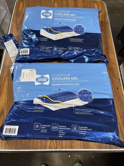 (2) Sealy Contour Cooling Gel Memory Foam Pillows